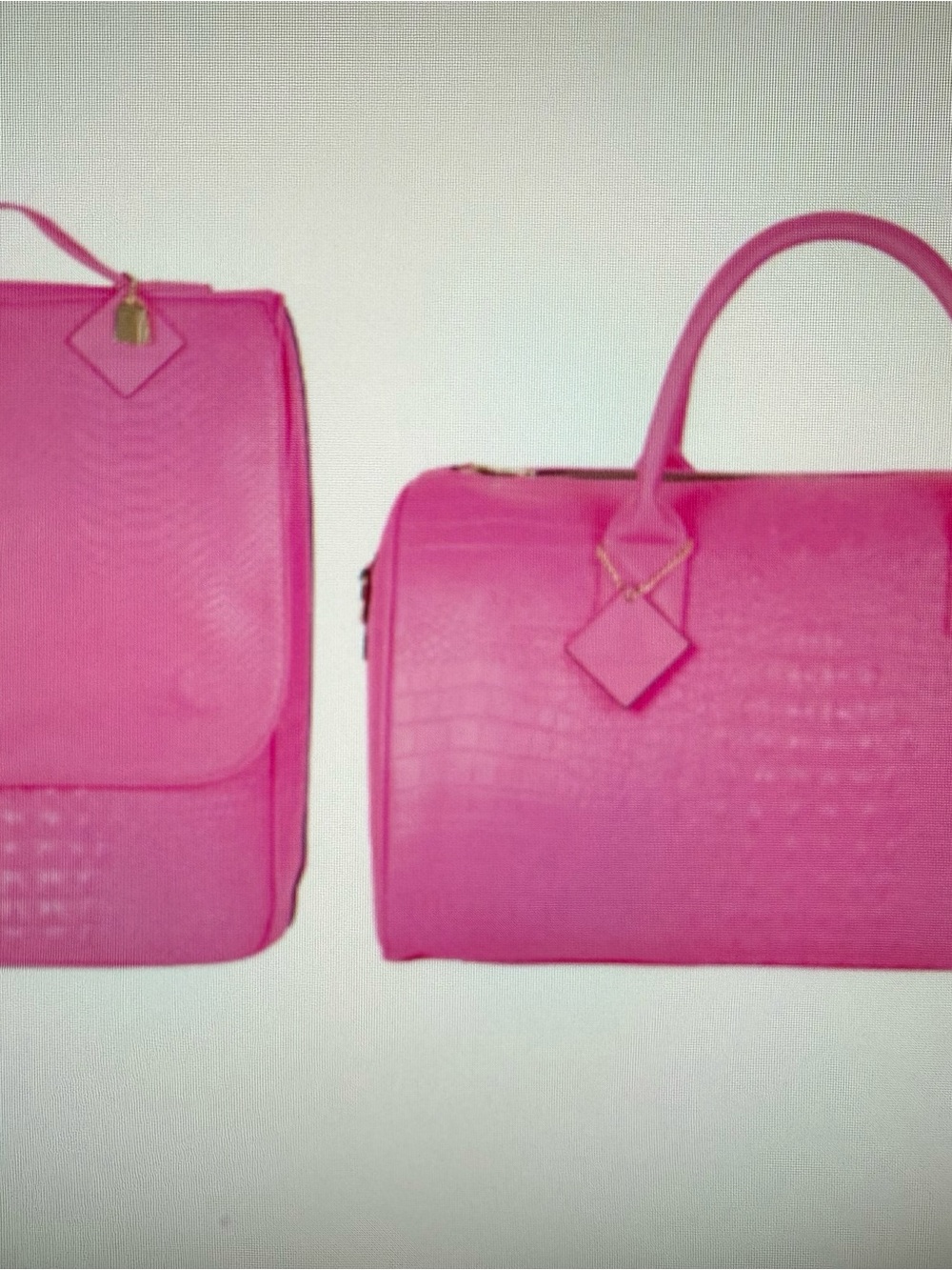 Vibrant Pink Structured Satchel - Brand Unspecified